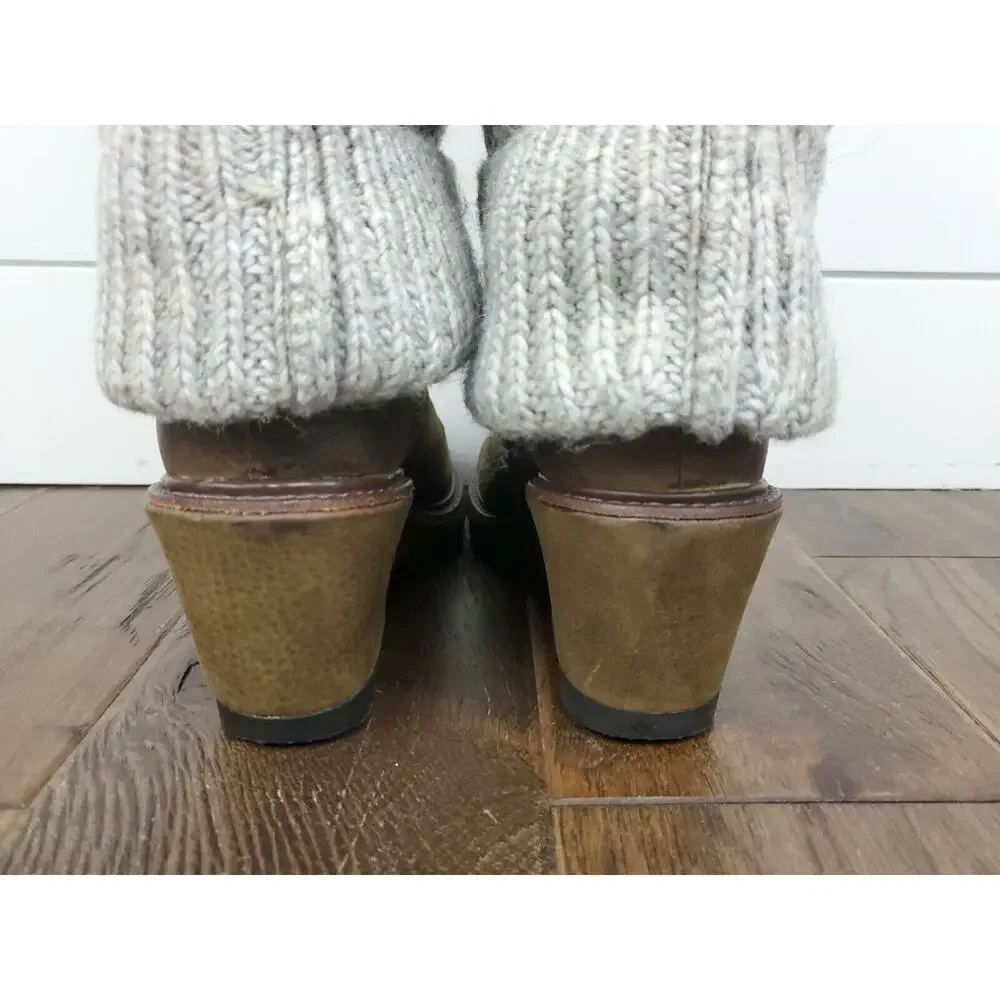 SOREL Crazy Cable Wedge Boot Knit Sweater Women's 6‎